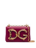 Dolce & Gabbana logo-embellished leather mini bag - PINK