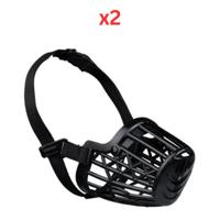 Trixie Plastic Muzzle For Dogs Black - Small (Pack of 2)