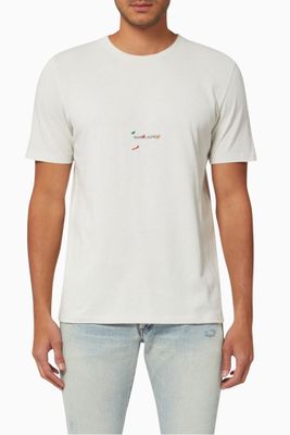 SAINT LAURENT Rive Gauge T-Shirt in Cotton