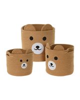 Koopman Cotton Storage Basket Set of 3