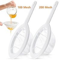 2 Pieces (100 200 Mesh each 1) Ultra-fine Mesh Strainer kitchen Gadgets Nylon Mesh Filter Sieve Filter Spoon Separation Net for Soy Milk Coffee Milk Honey Yogurt Juice miniinthebox - thumbnail