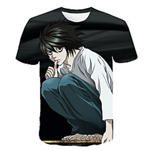 Inspired by Death Note Cosplay Anime Cartoon 100% Polyester 3D Harajuku Graphic Kawaii T-shirt For Women's / Men's miniinthebox