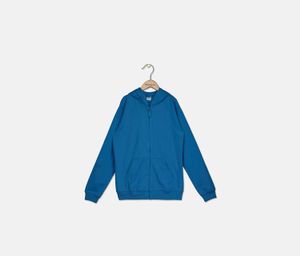 Kids Boys Plain Hooded Sweater  Blue