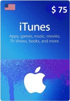 $75 USA Apple iTunes Card (Instant E-mail Delivery)