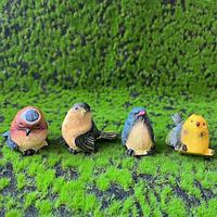 4pcs Animal Bird Micro Landscape Decoration Courtyard Outdoor Garden Ornaments Resin Crafts 1 set Lightinthebox