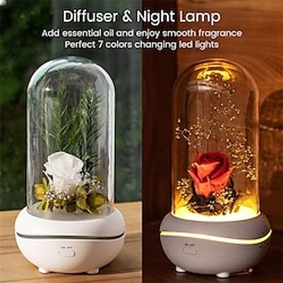 Artificial Flower USB LED Light Perfume Aromatherapy Essential Oil Diffuser Relieve Work Stress Relief Fatigue Waterless Belt Charging Plug-in Use Machine Lightinthebox