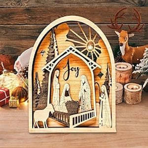 Nativity Scene Decoration Festive Home Decorations Christmas Pendant for Exquisite Handcrafted Durable Unique Holiday Decor Christ-Themed Ornament Belen Decoration miniinthebox