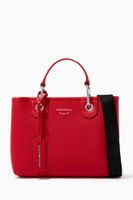 Small My EA Deer Print Tote Bag in Faux Leather - thumbnail