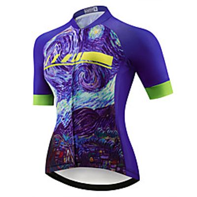 21Grams Women's Short Sleeve Cycling Jersey Summer Spandex Polyester White Bike Jersey Top Mountain Bike MTB Road Bike Cycling Quick Dry Moisture Wicking Breathable Sports Clothing Apparel  Stretchy Lightinthebox