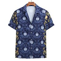Men's Shirt Other Prints Symbol Short Sleeve Daily Tops Casual A miniinthebox - thumbnail