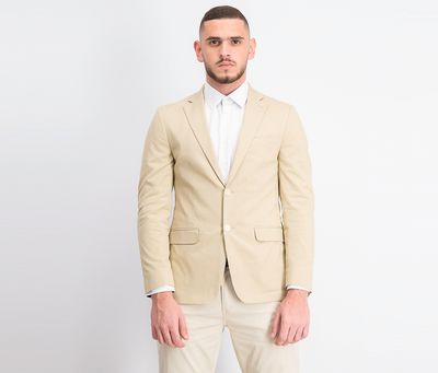 Mens Stretch Suit Separate Two-Button Suit Jacket Tan Mens Stretch Suit Separate Two-Button Suit Jacket Tan