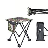 Camping Chair Portable Breathable Foldable Comfortable Oxford for 1 person Beach Camping Camping  Hiking  Caving Traveling Spring Autumn  Fall Black Camouflage Lightinthebox - thumbnail