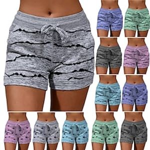 Women's Running Shorts Sweatshorts Drawstring Side Pockets Bottoms Athletic Athleisure Breathable Soft Quick Dry Fitness Gym Workout Running Sportswear Activewear Tie Dye Sillver Gray Pink Blue Lightinthebox