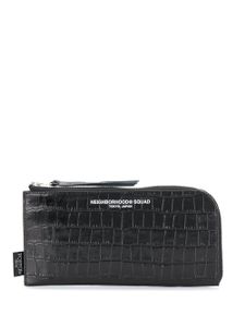 Neighborhood snakeskin effect wallet - Black