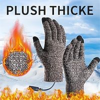 Electric Heated Warm Gloves USB Powered Hand Warmer Heating Gloves Winter Motorcycle Thermal Touch Screen Bike Gloves Lightinthebox - thumbnail