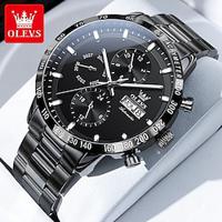 OLEVS Men Mechanical Watch Fashion Casual Wristwatch Automatic Self-winding Perpetual Calendar Calendar Date Week Steel Watch Lightinthebox