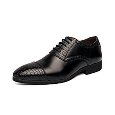 Men's Oxfords Business Classic Daily Office  Career PU Breathable Black Gray Spring Summer Lightinthebox