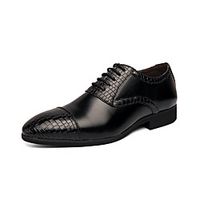 Men's Oxfords Business Classic Daily Office  Career PU Breathable Black Gray Spring Summer Lightinthebox - thumbnail