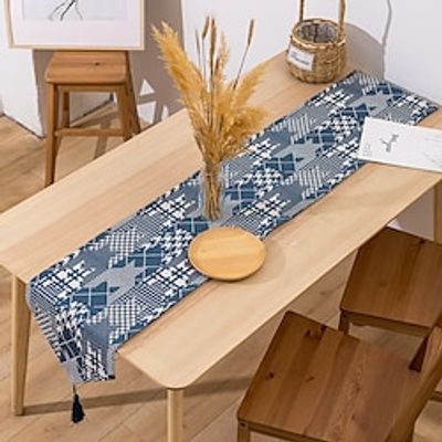 Table Runner Cotton Linen Blend Dining Table Decoration, Farmhouse Tablerunner Table Flag Decor For Dining Weddig Party Holiday miniinthebox Table Runner Cotton Linen Blend Dining Table Decoration, Farmhouse Tablerunner Table Flag Decor For Dining Weddig Party Holiday miniinthebox