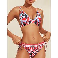 Geometry Longline Bikini Swimsuit Lightinthebox