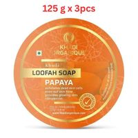 Khadi Organique Papaya Loofah Soap 125G (Pack Of 3)