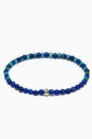 Tetra Bead with Turquoise Beaded Bracelet in 14kt Yellow Gold - thumbnail