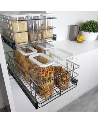 Tansel Pantry Pull Out Drawer with Slides L 296 x H 150 x W 485 mm Tansel Pantry Pull Out Drawer with Slides L 296 x H 150 x W 485 mm