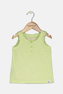 Baby Girls Basics Cotton Blend Top  Lime Green