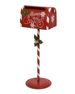 Homesmiths Christmas Zinc Mailbox On Stand