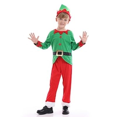 Elf Santa Suits Boys Girls' Cosplay Costume Christmas Christmas Masquerade Christmas Eve Kid's Party Christmas Polyester Costume miniinthebox Elf Santa Suits Boys Girls' Cosplay Costume Christmas Christmas Masquerade Christmas Eve Kid's Party Christmas Polyester Costume miniinthebox
