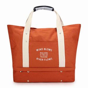 Casual Multifunctional Double-deck Large Capacity Outdoor Travel Wash Bag Shoulder Bag Storage Bag