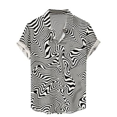 Lines Waves Abstract Men's Shirt Daily Wear Going out Weekend Autumn Fall Turndown Short Sleeves Black, Purple S, M, L 4-Way Stretch Fabric Shirt Lightinthebox Lines Waves Abstract Men's Shirt Daily Wear Going out Weekend Autumn Fall Turndown Short Sleeves Black, Purple S, M, L 4-Way Stretch Fabric Shirt Lightinthebox