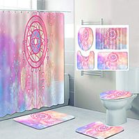 Dream Catcher Pattern Printing Bathroom Shower Curtain Leisure Toilet Four-Piece Design miniinthebox Dream Catcher Pattern Printing Bathroom Shower Curtain Leisure Toilet Four-Piece Design miniinthebox