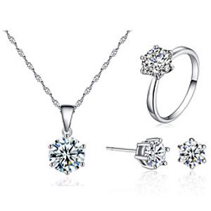 Women's Jewelry Set Fashion Imitation Diamond Earrings Jewelry White For Festival 1 set Lightinthebox