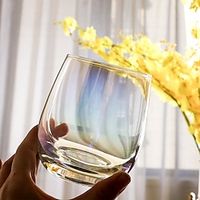 1pcs Wine Glasses Colorful Crystal Drink Glass Colorful Glass Cup for Daily Milk Juice Cup Egg-Shaped Wine Glasses Cup Lightinthebox - thumbnail
