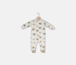 Baby Boys Microfleece Bear Sleep & Play  Ivory