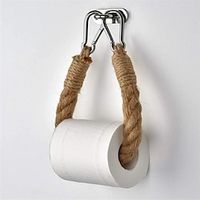 Vintage Hemp Rope Toilet Paper Holder - Easy Assembly, Jute Towel Holder for Bathroom or Kitchen, Toilet Roll Holder, Knitting Towel Rack, Bathroom Hanging Towel Hook Lightinthebox