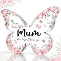 Butterfly Plaque Gifts For Mum Best Mum Birthday Gifts Christmas Or Mothers Day Gift For Mum Beautiful Butterfly-shaped Acrylic Plaque Thoughtful Mum Gifts From Daughter Son - To My Beautiful Mum For Home Room Living Room Office Decor Lightinthebox