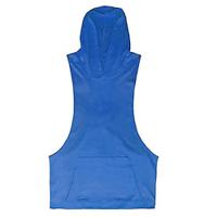 Men's Tank Top Vest Top Undershirt Sleeveless Shirt Plain Hooded Street Vacation Sleeveless Front Pocket Clothing Apparel Fashion Designer Basic Lightinthebox