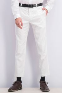 Mens Jasper Linen Tapered Fit Pants  White Pure