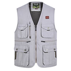 Men's Fishing Vest Outdoor Multi-Pockets Quick Dry Lightweight Breathable Vest  Gilet Autumn  Fall Spring Fishing Photography Camping  Hiking Earth Yellow Army Green Dark Green  Cotton Lightinthebox
