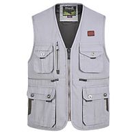 Men's Fishing Vest Outdoor Multi-Pockets Quick Dry Lightweight Breathable Vest  Gilet Autumn  Fall Spring Fishing Photography Camping  Hiking Earth Yellow Army Green Dark Green  Cotton Lightinthebox - thumbnail