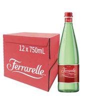 Ferrarelle Natural Sparkling Mineral Water 750ml Glass, Case of 12