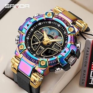 SANDA Top Brand Men's Sports Watches Military Hyun-chae Case Waterproof Multifunction Wristwatch Quartz Watch for Men Clock 3156 miniinthebox