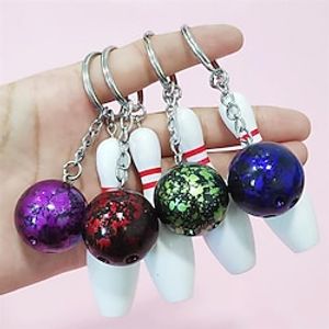 Car Key Chain Bowling Mini Ball Shape Key Ring Holder Commemorate Sports Keyring Pendant Man Women Gift for Sports Lightinthebox