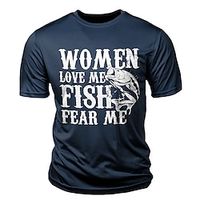 Graphic Letter Fishing Daily Designer Retro Vintage Men's 3D Print T shirt Tee Sports Outdoor Holiday Going out T shirt Black Navy Blue Brown Short Sleeve Crew Neck Shirt Spring  Summer Clothing Lightinthebox - thumbnail