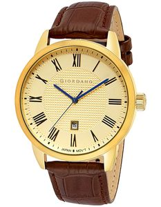 Giordano Men's Analog Champagne Dial Watch - (1945-04)