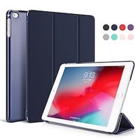 Tablet Case Cover For Apple iPad 10.2'' 9th 8th 7th iPad Pro 12.9'' 5th iPad Pro 4th 12.9'' iPad mini 6th iPad mini 5th 4th with Stand Magnetic Smart Auto Wake  Sleep Solid Colored PU Leather Lightinthebox - thumbnail