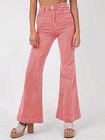 Women's Retro Corduroy Casual Flared Wide Leg Pants