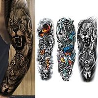 3 Pcs Temporary Tattoos Eco-Friendly Disposable Body Brachium Full-Arm Temporary Tattoos Lightinthebox - thumbnail